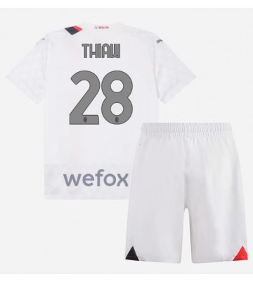 AC Milan Malick Thiaw #28 Replika Babytøj Udebanesæt Børn 2023-24 Kortærmet (+ Korte bukser)